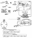 Blower HsgsRewindBrake Diagram and Parts List for 110782-0051-01  Briggs and Stratton Engine
